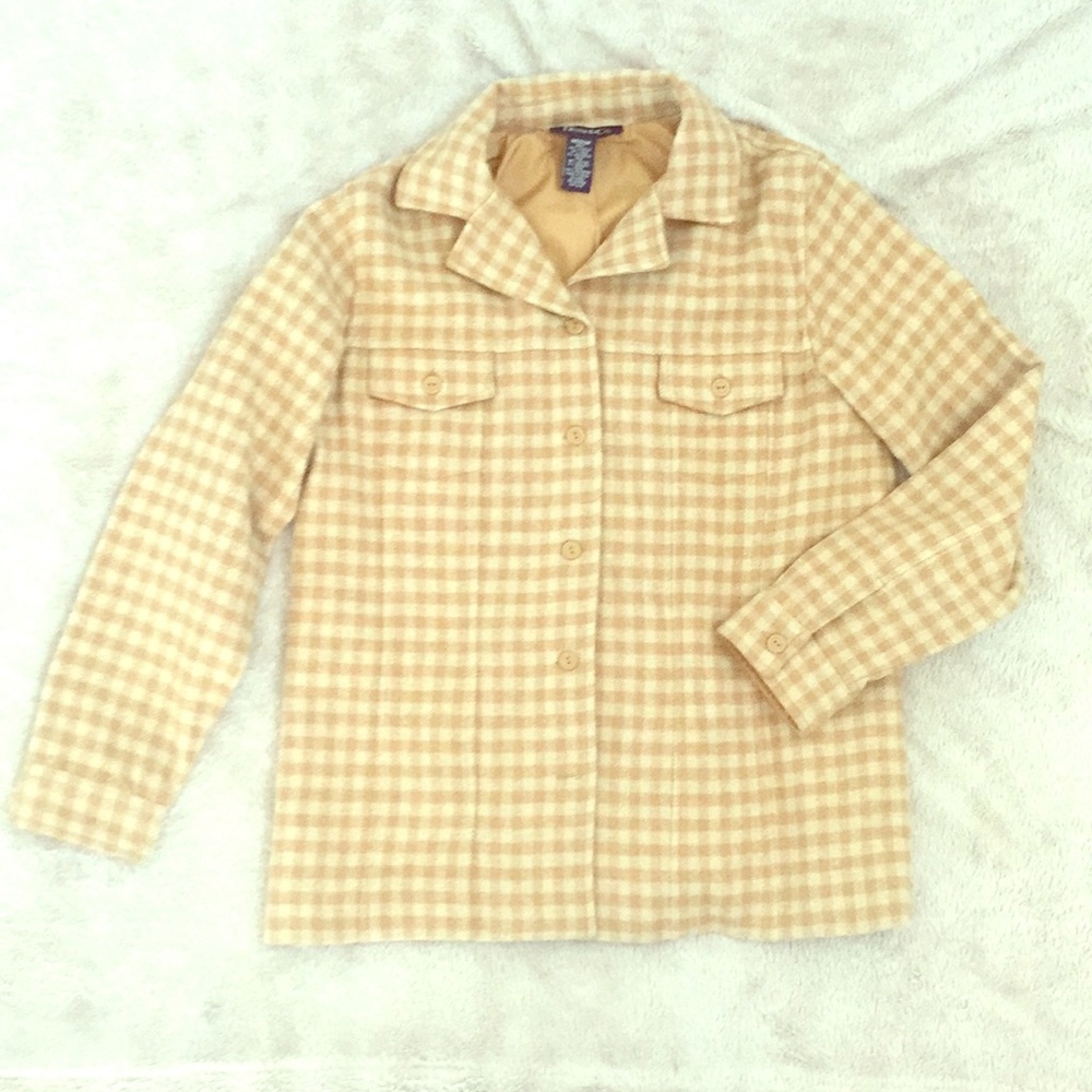Yellow wool button up
